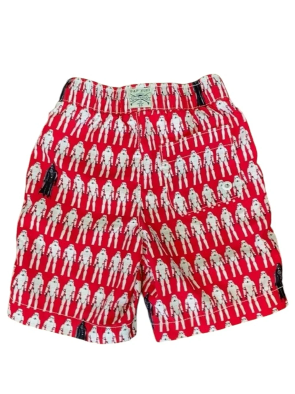 GAP Red Swim Trunks with White Stormtrooper Print Size 10 (BOY) -- GENTLY WORN!!